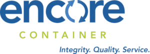 Encore Container logo; integrity, quality, service