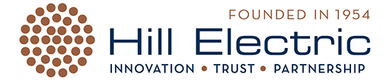 Hill Electric logo, Founded in 1954, Innovation, Trust, Partnership